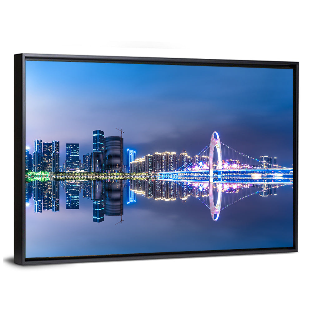 Guangzhou Skyline at Liede Bridge Wall Art