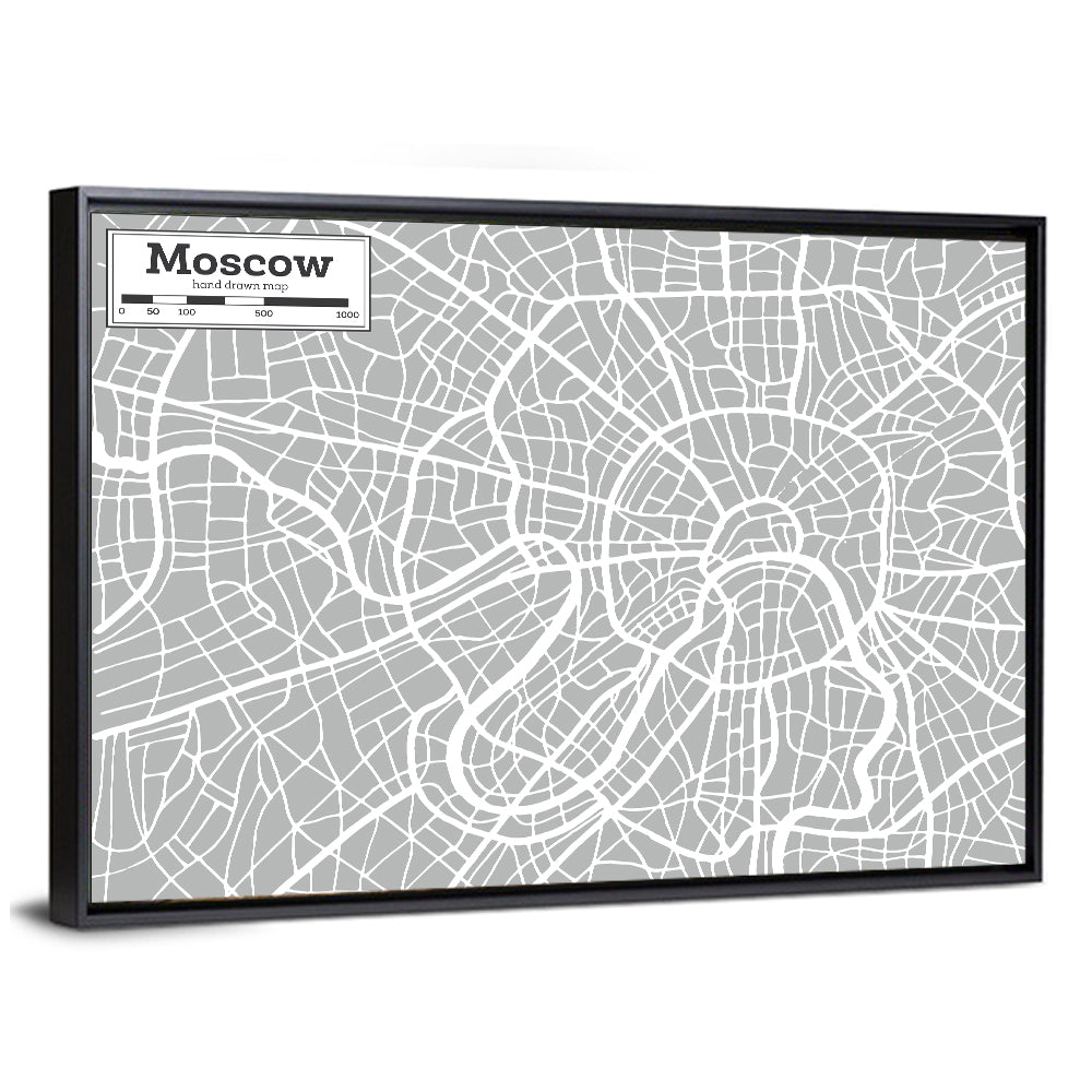 Moscow Map Wall Art