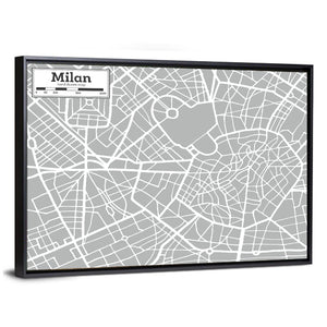 Milan Map Wall Art