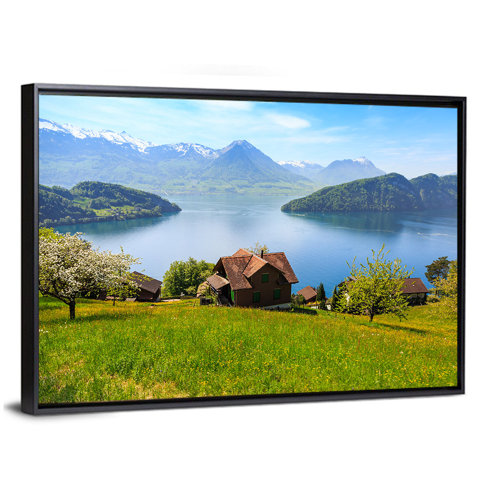Lake Luzern Meadow View Wall Art
