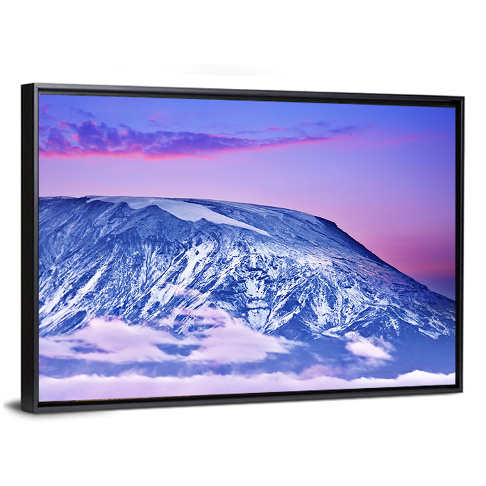 Purple Dusk Over Kilimanjaro Wall Art as a framed canvas