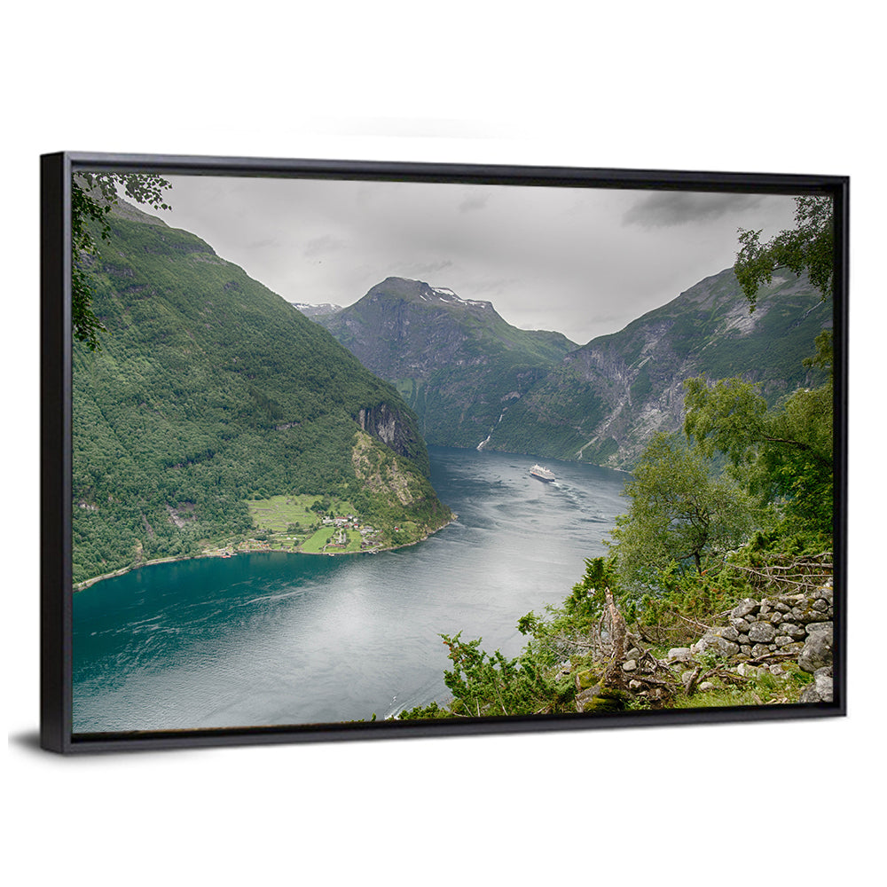 Geirangerfjord with Cruise Ship Wall Art