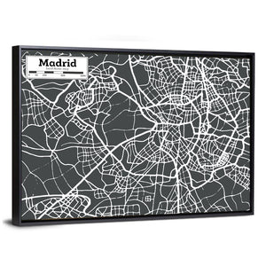Madrid Map Wall Art