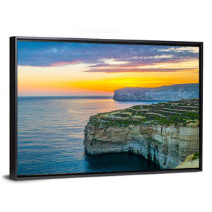 Sunset Over Sanap Cliffs Malta Wall Art