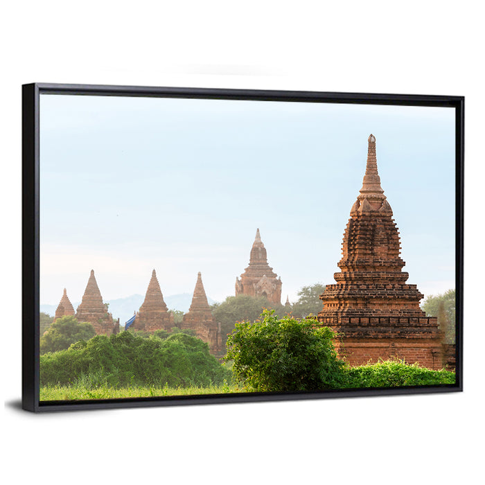 Ancient Pagodas of Bagan Wall Art as a framed canvas