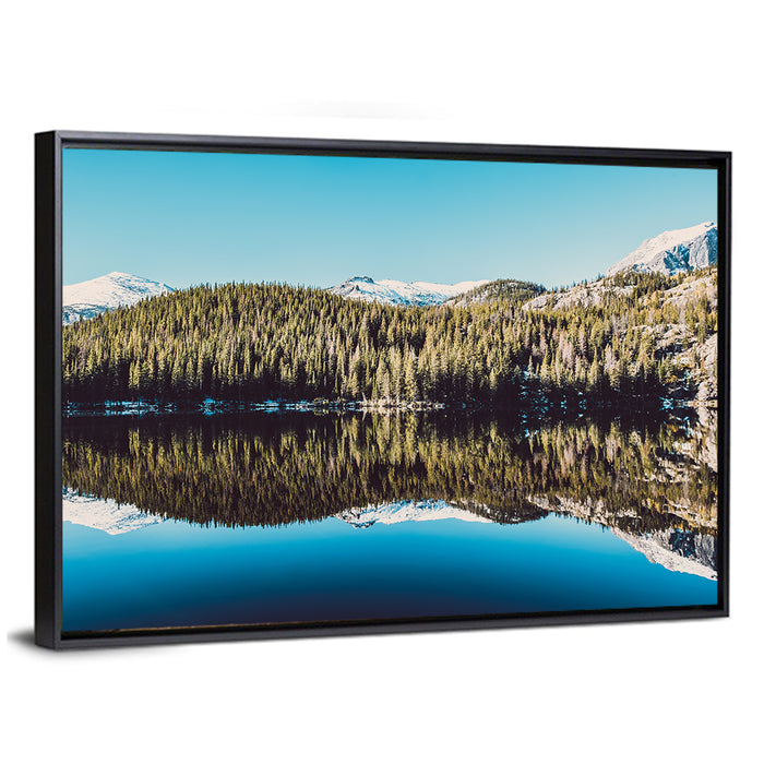 Bear Lake Reflection, Colorado Wall Art as a framed canvas