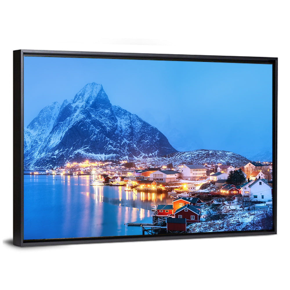 Reine Harbor at Twilight Wall Art