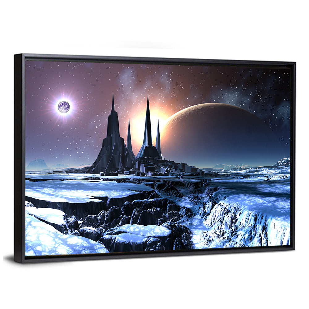 Lost Alien City in Snow Wall Art