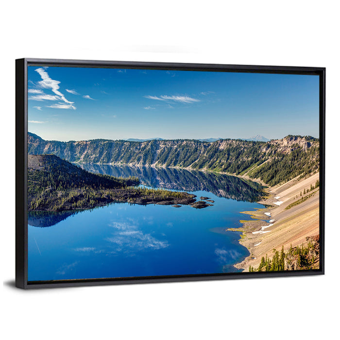 Crater Lake Caldera View Wall Art as a framed canvas