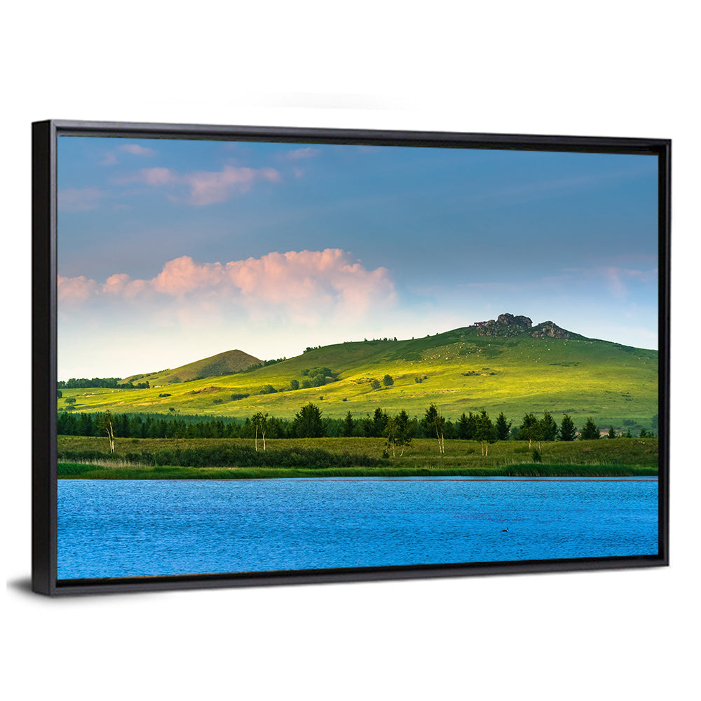 Hongsong Lake with Mountain Peak Wall Art