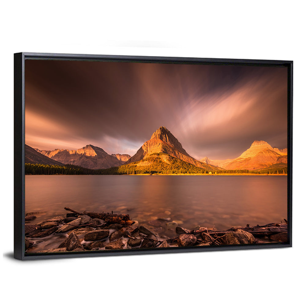 Mount Grinnell Golden Sunrise Wall Art