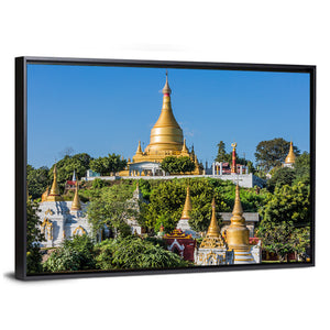 Sagaing Hills & Temples Skyline In Burma Wall Art