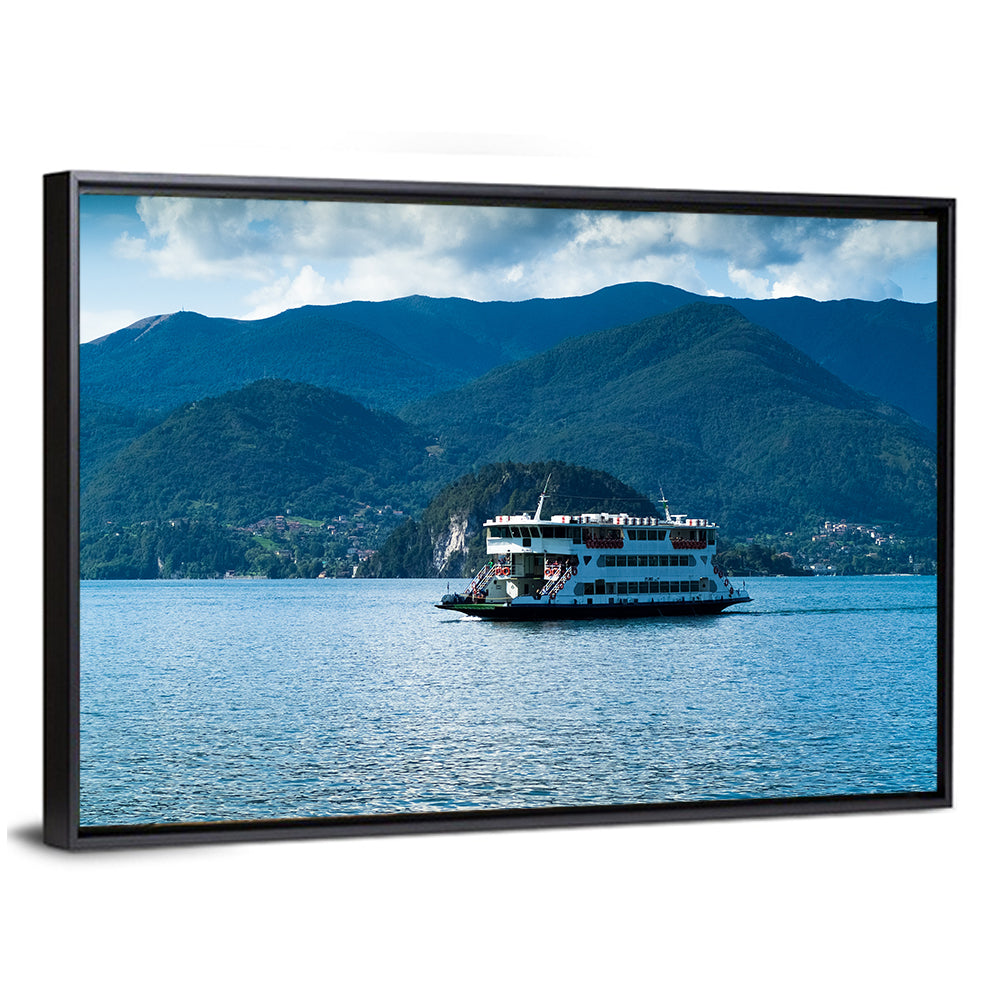 Blue Ferry on Lake Como Wall Art