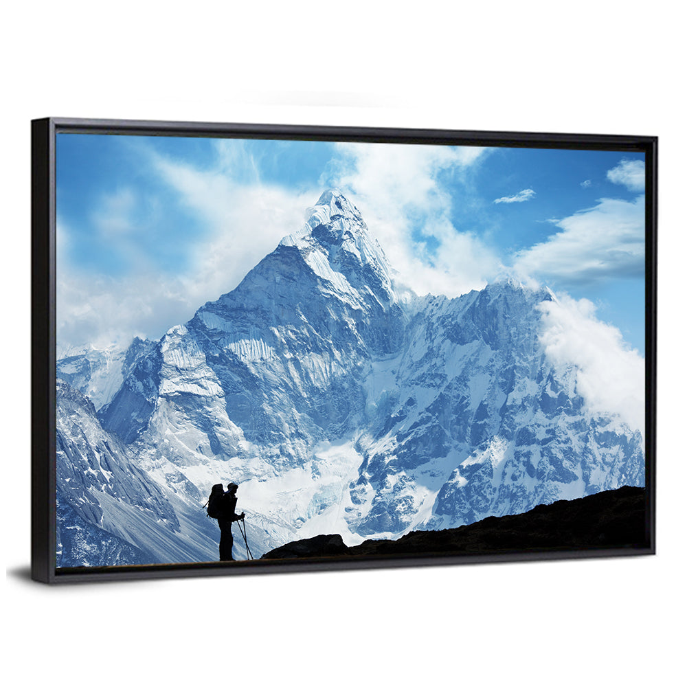 Himalayan Climber Silhouette Wall Art