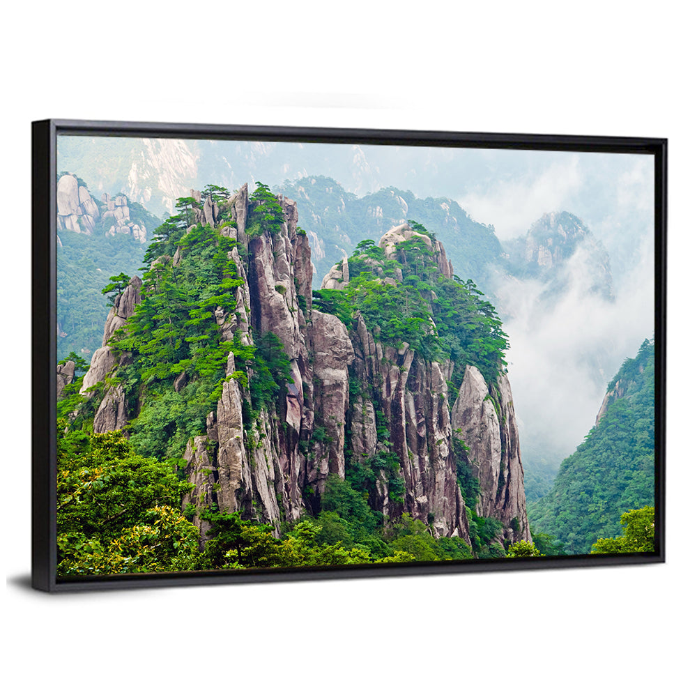 Mount Huangshan Misty Peaks Wall Art