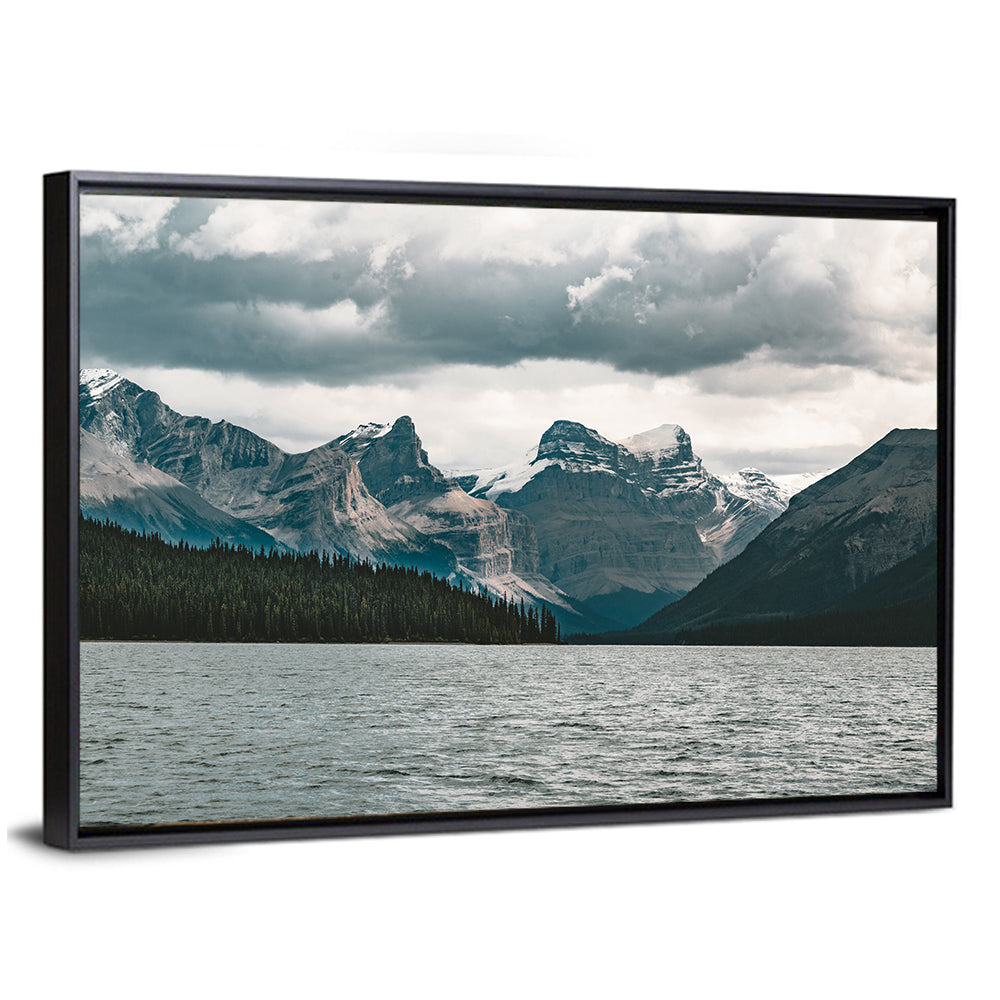 Maligne Lake, Snow-capped Peaks Wall Art