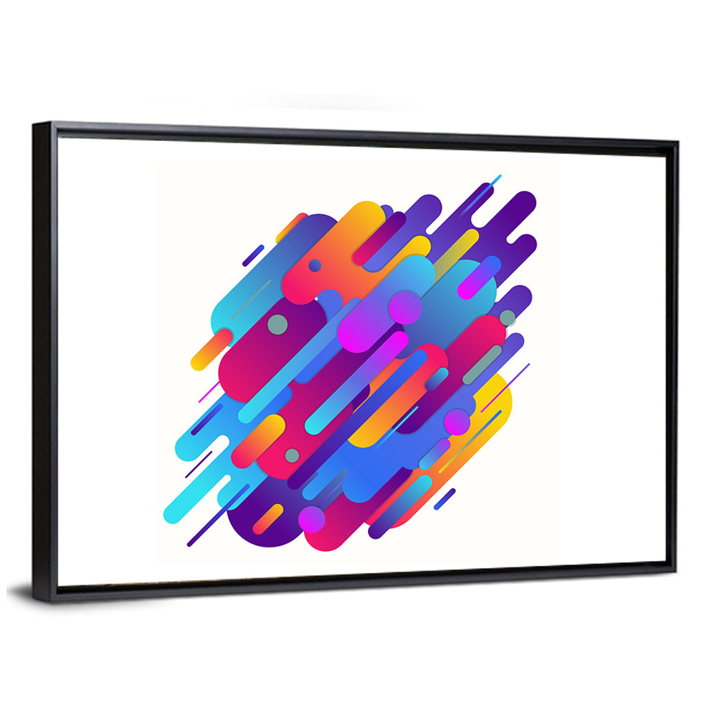 Diagonal Geometric Color Study Wall Art