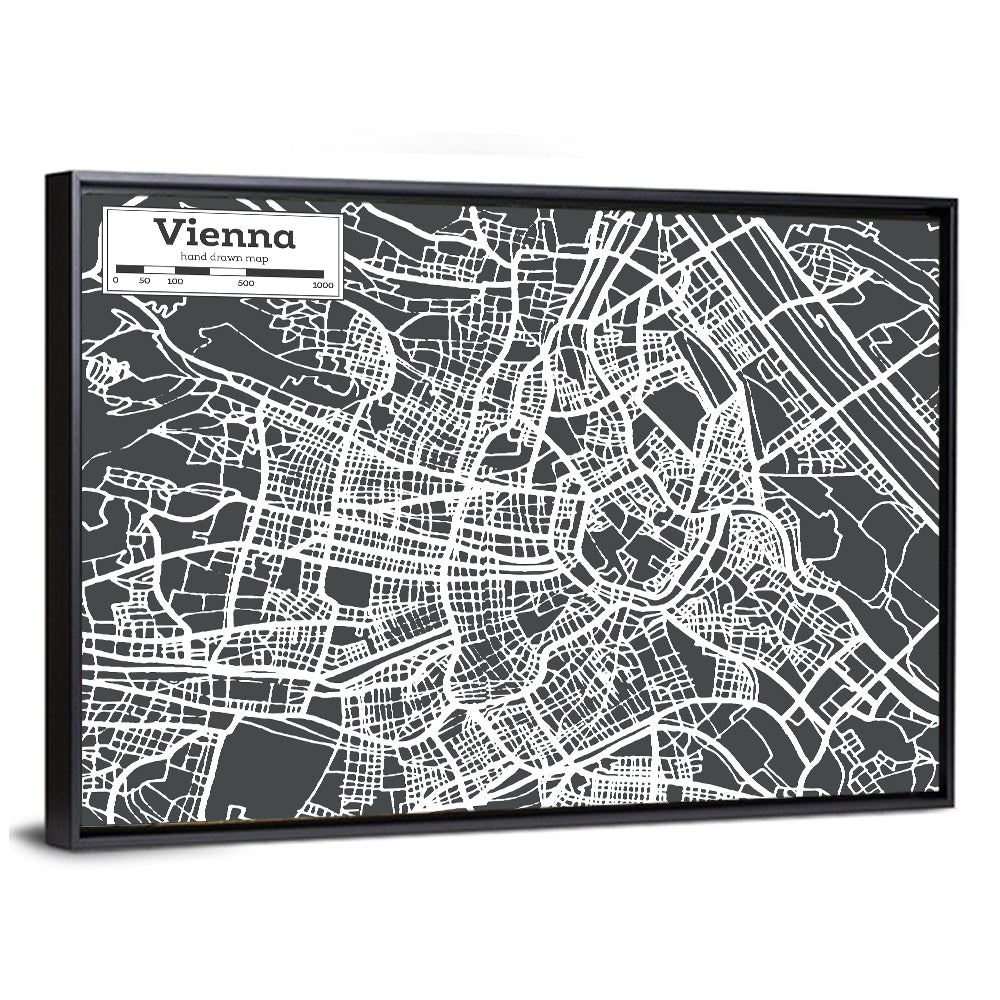 Vienna Street Map Wall Art