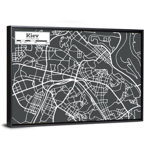 Kiev Map Wall Art