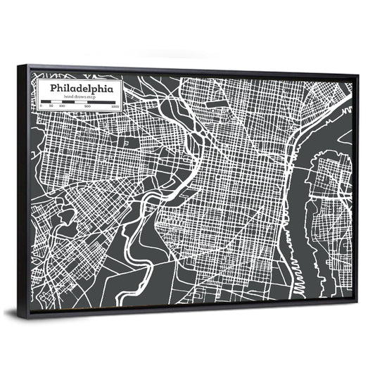 Philadelphia Map Wall Art