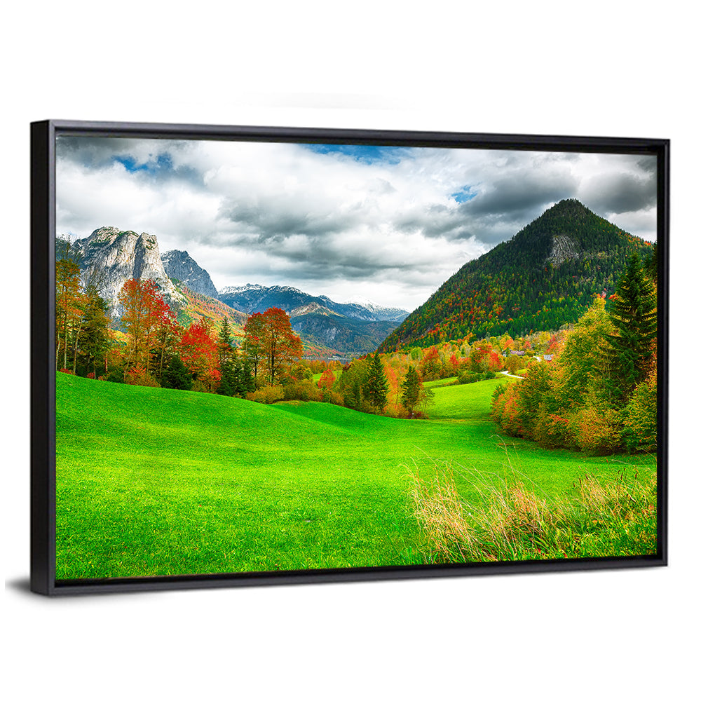 Austrian Alpine Meadows At Autumn Wall Art