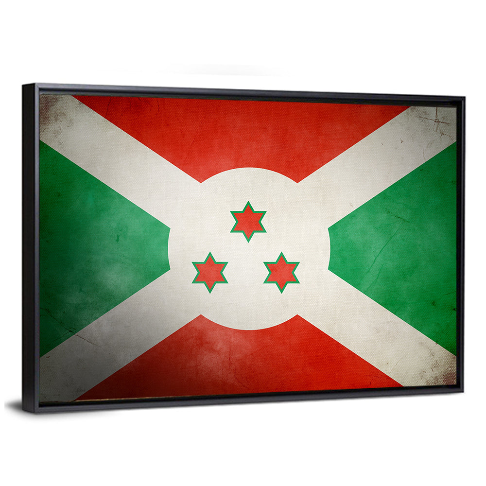 Vintage Burundi Flag Wall Art