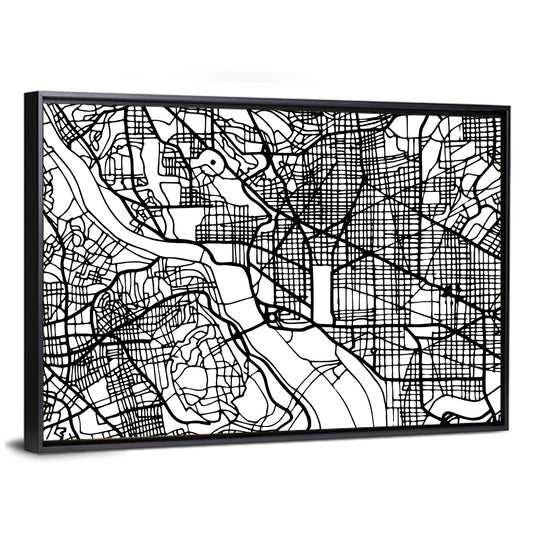 Washington DC Map Wall Art