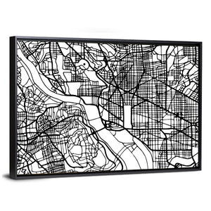 Washington DC Map Wall Art