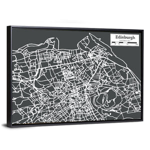 Edinburgh City Map Wall Art