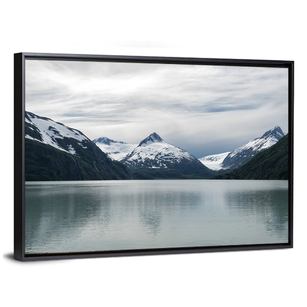 Glacial Mountain Lake Reflection Wall Art