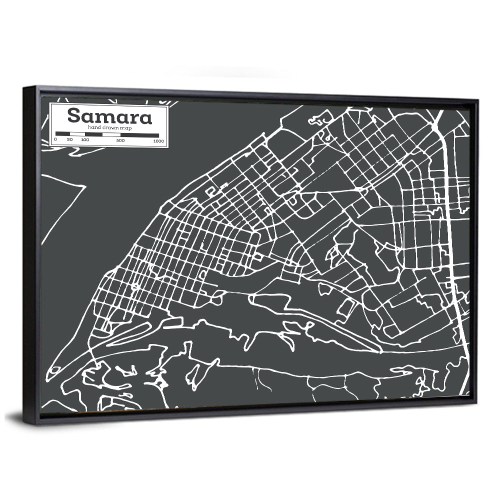 Samara Aerial Map Wall Art