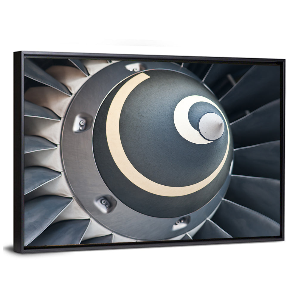 Jet Engine Turbine Spinner Close-up Wall Art