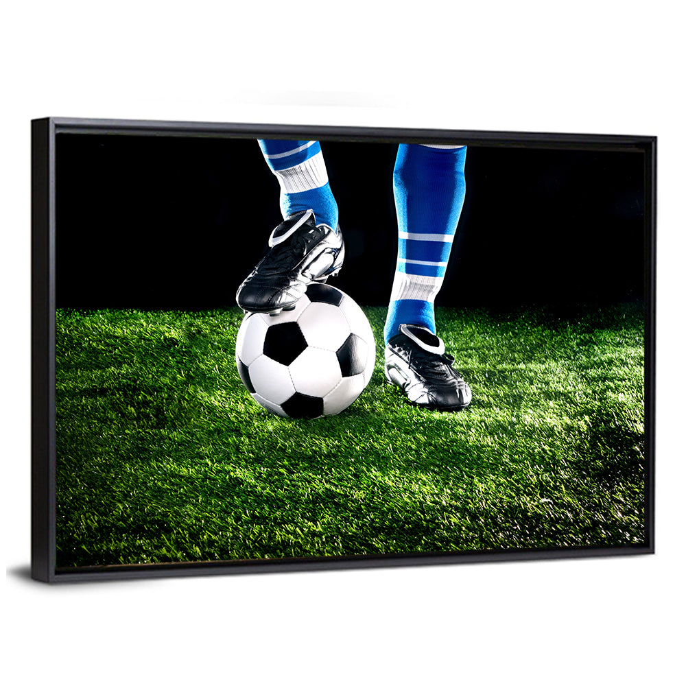 Soccer Ball Underfoot Close-up Wall Art