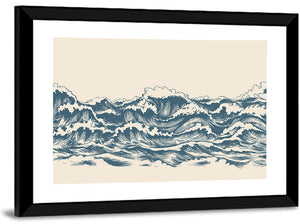 Sea Waves Sketch Wall Art