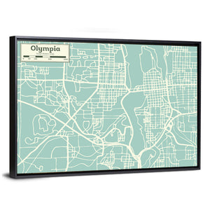 Olympia City Map Wall Art
