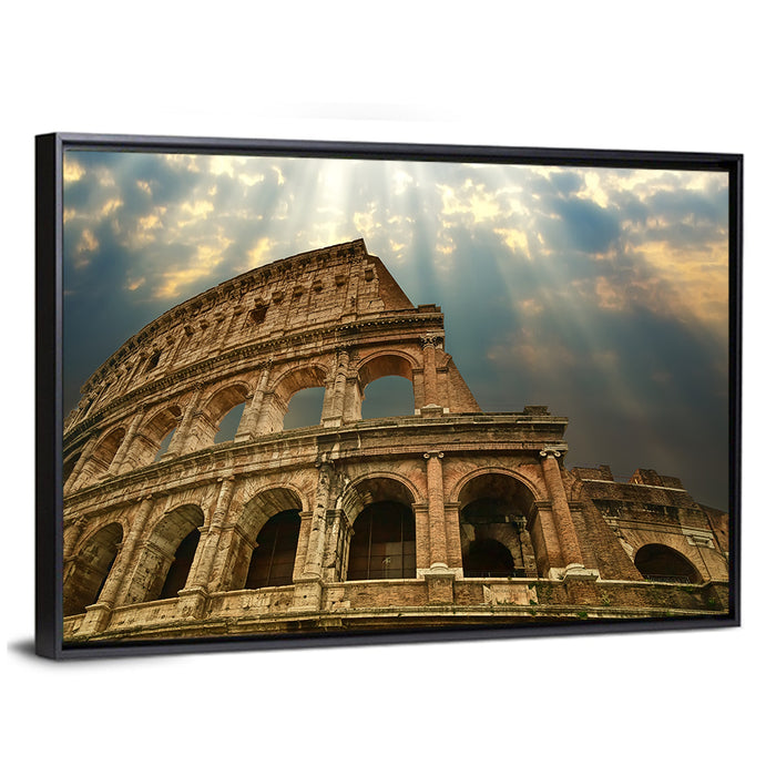 Colosseum in Rome Wall Art as a framed canvas