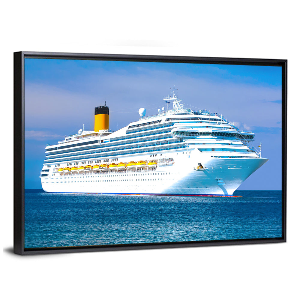 Cruise Liner with Yellow Funnel Wall Art