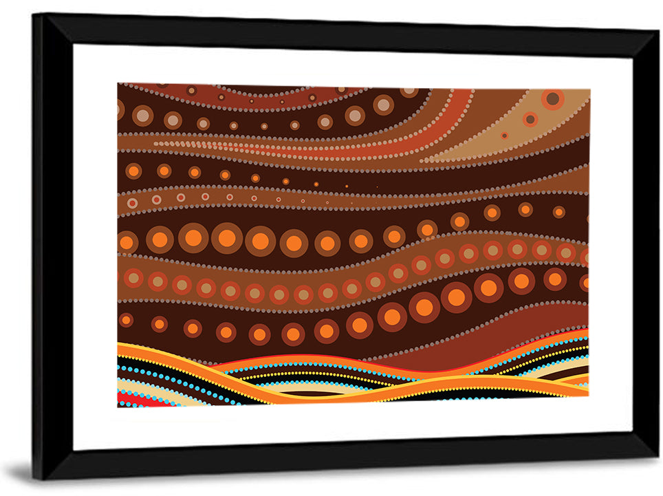 Dotted Wave Vector Illustration Wall Art