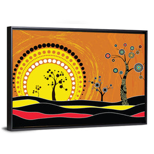 Aboriginal Style Of Dots Wall Art