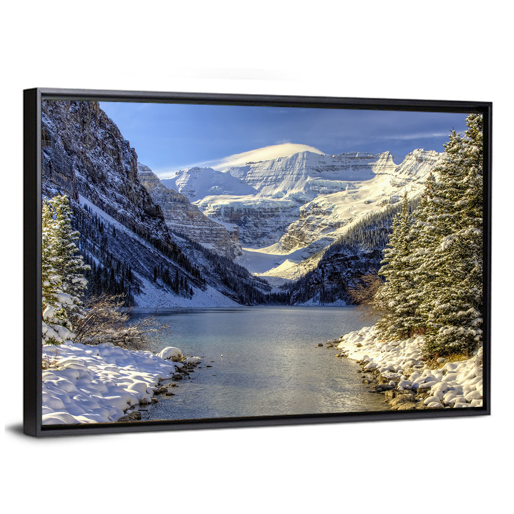 Lake Louise Snowy Shoreline Wall Art