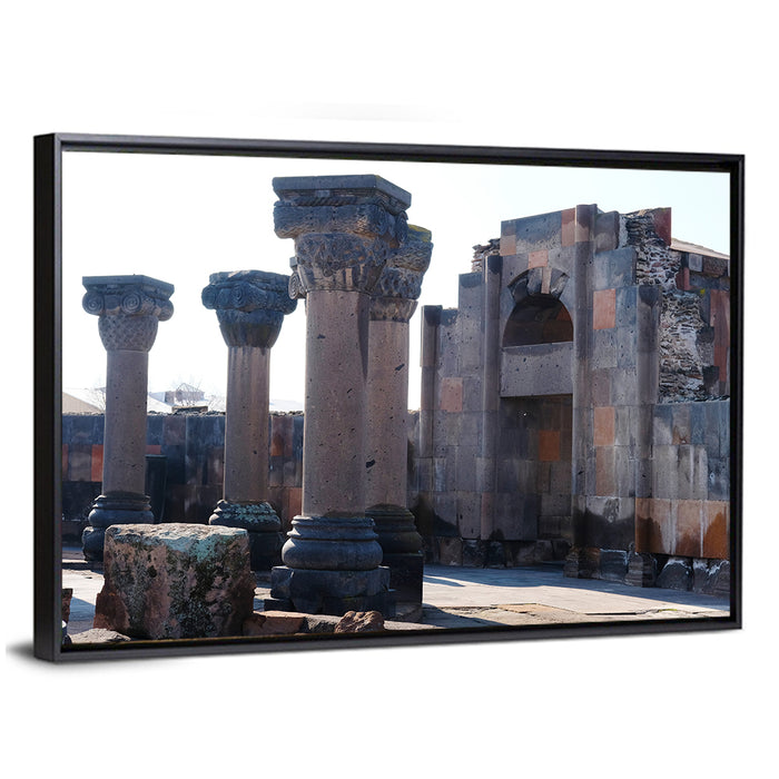 Zvartnos Temple Ruins, Yerevan Wall Art as a framed canvas