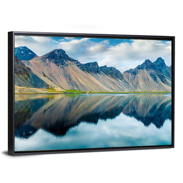 Vestrahorn at Stokksnes Headland Wall Art as a framed canvas