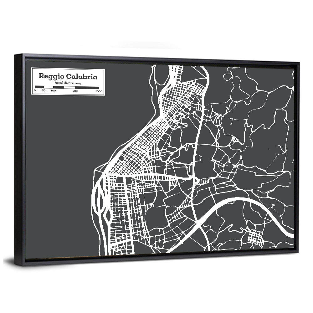 Reggio Calabria Minimalist City Map Wall Art
