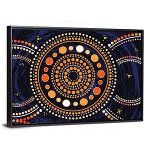 Aboriginal Dot Illustration Wall Art