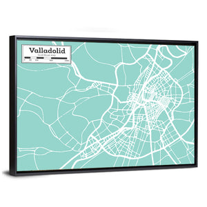 Valladolid City Map Wall Art