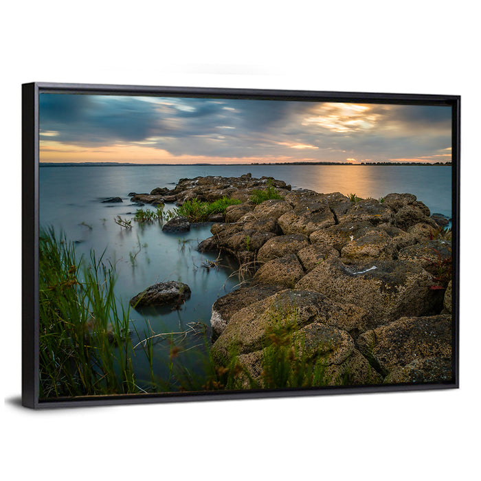 Lake Colac, Victoria Sunset Wall Art as a framed canvas