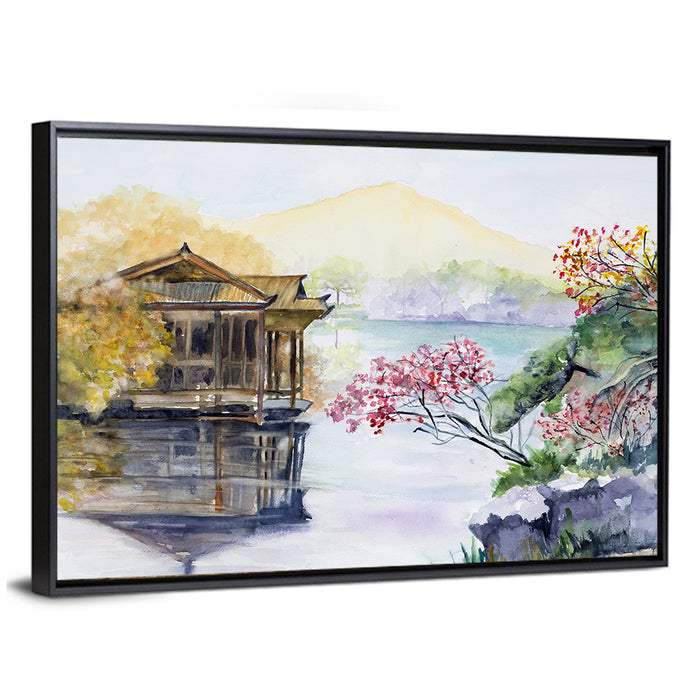 West Lake, Hangzhou Wall Art as a framed canvas
