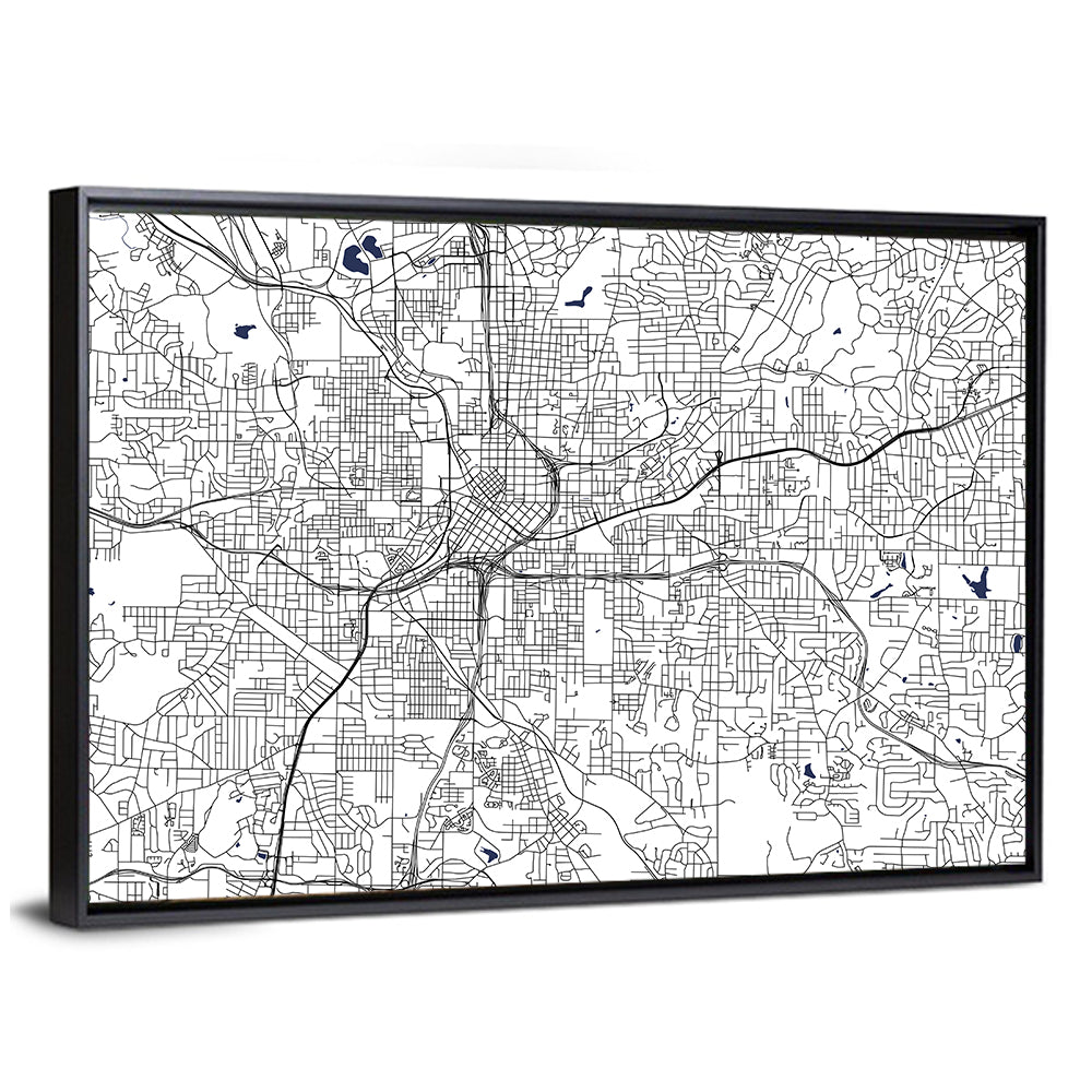 Atlanta City Map Wall Art