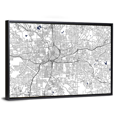 Atlanta City Map Wall Art