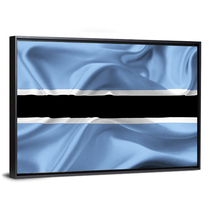 Rippled Botswana Flag Wall Art